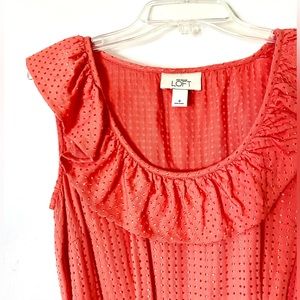 LOFT Swiss Dot belted dress